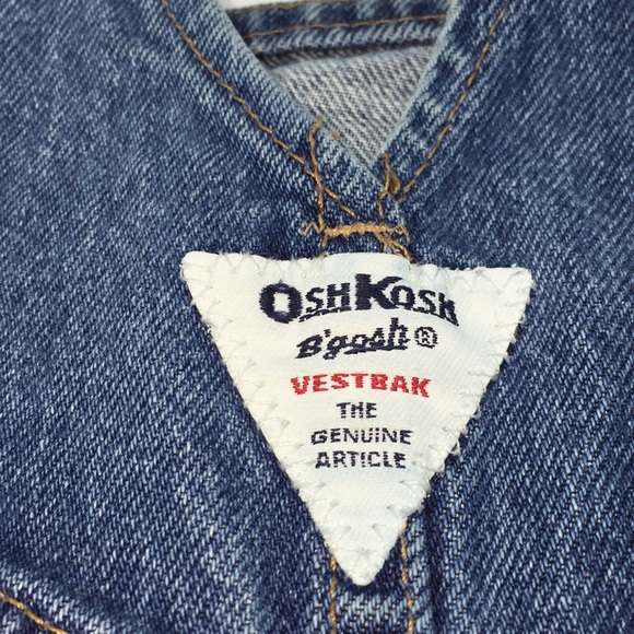 Vintage 1990's OshKosh B’Gosh Infant Denim Jean Overalls Size 12 Months - Picture 7 of 12